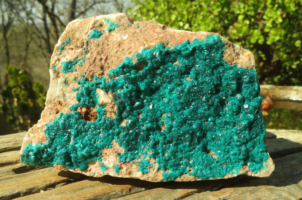 Natural Large Emerald Dioptase Dolomite Specimen  x 1 From Congo - Toprock Gemstones and Minerals 