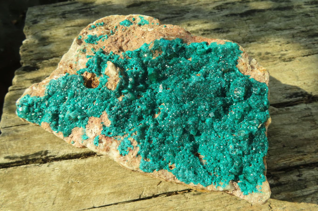 Natural Large Emerald Dioptase Dolomite Specimen  x 1 From Congo - Toprock Gemstones and Minerals 