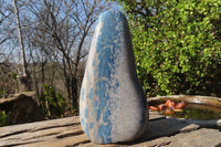 Polished Blue Spotted Spinel Quartz Standing Free Form x 1 From Madagascar - Toprock Gemstones and Minerals 