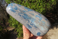 Polished Blue Spotted Spinel Quartz Standing Free Form x 1 From Madagascar - Toprock Gemstones and Minerals 