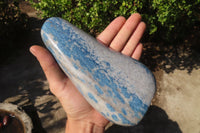 Polished Blue Spotted Spinel Quartz Standing Free Form x 1 From Madagascar - Toprock Gemstones and Minerals 