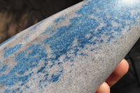 Polished Blue Spotted Spinel Quartz Standing Free Form x 1 From Madagascar - Toprock Gemstones and Minerals 