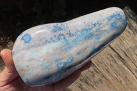 Polished Blue Spotted Spinel Quartz Standing Free Form x 1 From Madagascar - Toprock Gemstones and Minerals 