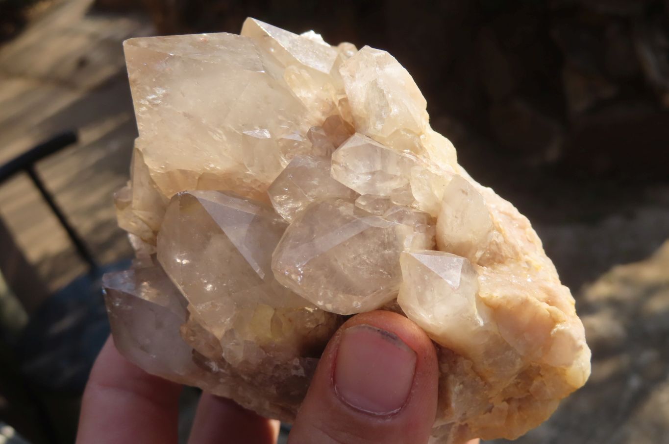 Natural Cascading Smokey Quartz Clusters x 2 From Luena, Congo - Toprock Gemstones and Minerals 