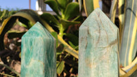 Polished Amazonite Points  x 2 From Madagascar
