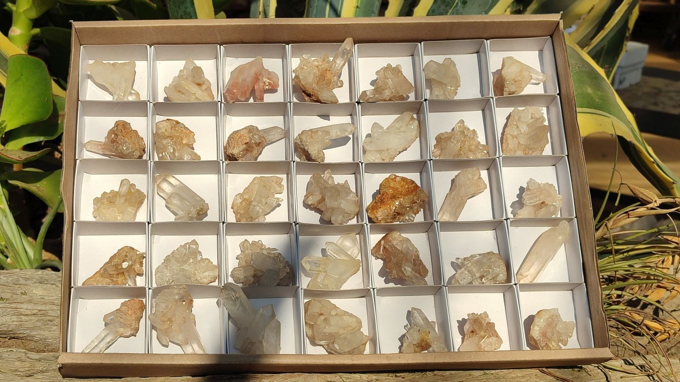 Natural Mini Quartz Clusters  x 35 From Madagascar - Toprock Gemstones and Minerals 