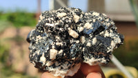 Natural Schorl Black Tourmaline Specimens x 6 From Erongo, Namibia - Toprock Gemstones and Minerals 