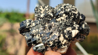 Natural Schorl Black Tourmaline Specimens x 6 From Erongo, Namibia - Toprock Gemstones and Minerals 