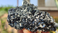 Natural Schorl Black Tourmaline Specimens x 6 From Erongo, Namibia - Toprock Gemstones and Minerals 