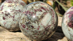 Polished Rubellite Pink Tourmaline Spheres x 4 From Madagascar - Toprock Gemstones and Minerals 