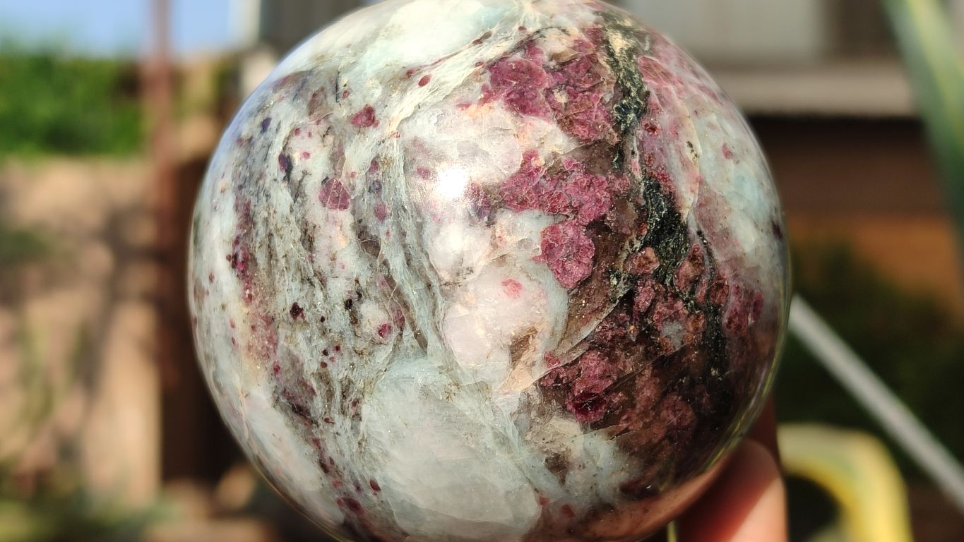 Polished Rubellite Pink Tourmaline Spheres x 4 From Madagascar - Toprock Gemstones and Minerals 