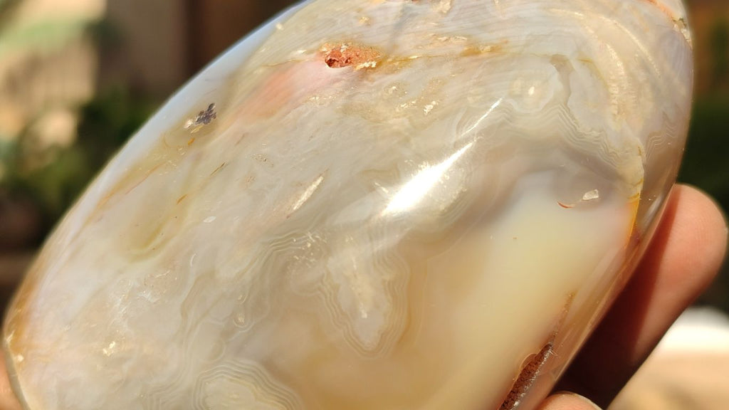 Polished Banded Agate Standing Free Forms  x 4 From West Coast, Madagascar - Toprock Gemstones and Minerals 