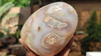 Polished Banded Agate Standing Free Forms  x 4 From West Coast, Madagascar - Toprock Gemstones and Minerals 