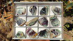 Polished One Side Polished Watermelon Fluorite Pieces  x 12 From Uis, Namibia - Toprock Gemstones and Minerals 