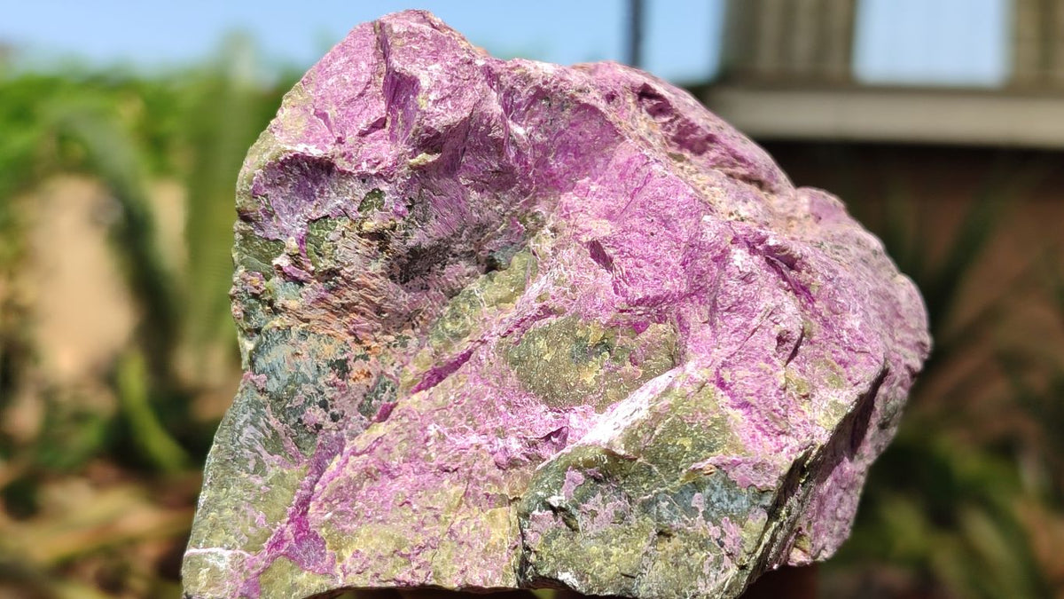 Natural Rough Stichtite & Serpentine Specimens x 6 From Barberton, South Africa - Toprock Gemstones and Minerals 