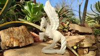 Polished White Marble Pegasus Carving x 1 From Zimbabwe - Toprock Gemstones and Minerals 