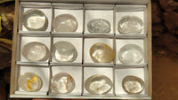 Polished Clear Quartz Galet / Palm Stones x 12 From Madagascar - Toprock Gemstones and Minerals 
