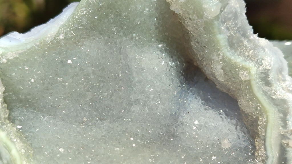 Natural Etched Blue Chalcedony Specimens  x 6 From Nsanje, Malawi - Toprock Gemstones and Minerals 