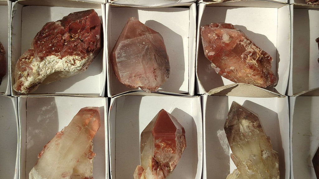 Natural Red Hematoid Quartz Specimens x 24 From Karoi, Zimbabwe - Toprock Gemstones and Minerals 