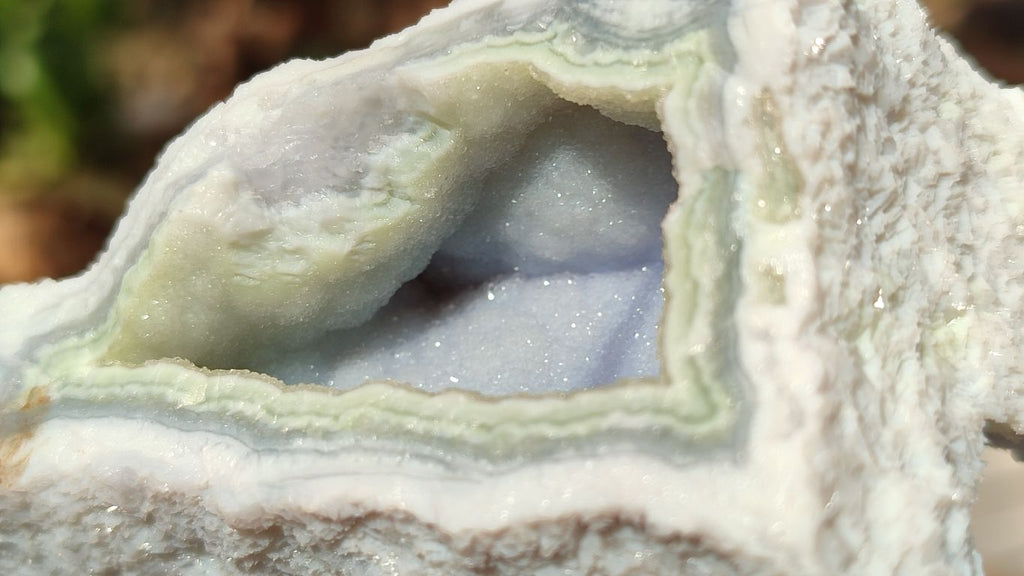 Natural Etched Blue Chalcedony Specimens  x 5 From Nsanje, Malawi - Toprock Gemstones and Minerals 