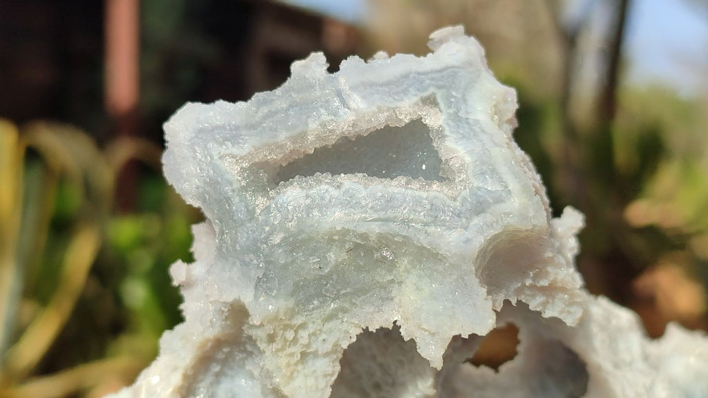 Natural Etched Blue Chalcedony Specimens  x 5 From Nsanje, Malawi - Toprock Gemstones and Minerals 