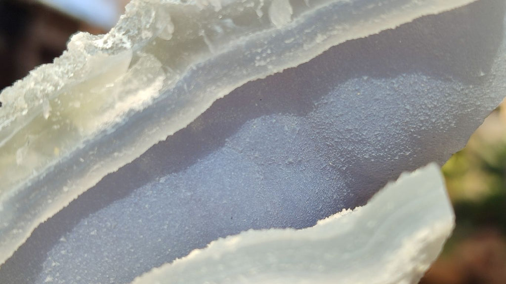 Natural Etched Blue Chalcedony Specimens  x 5 From Nsanje, Malawi - Toprock Gemstones and Minerals 