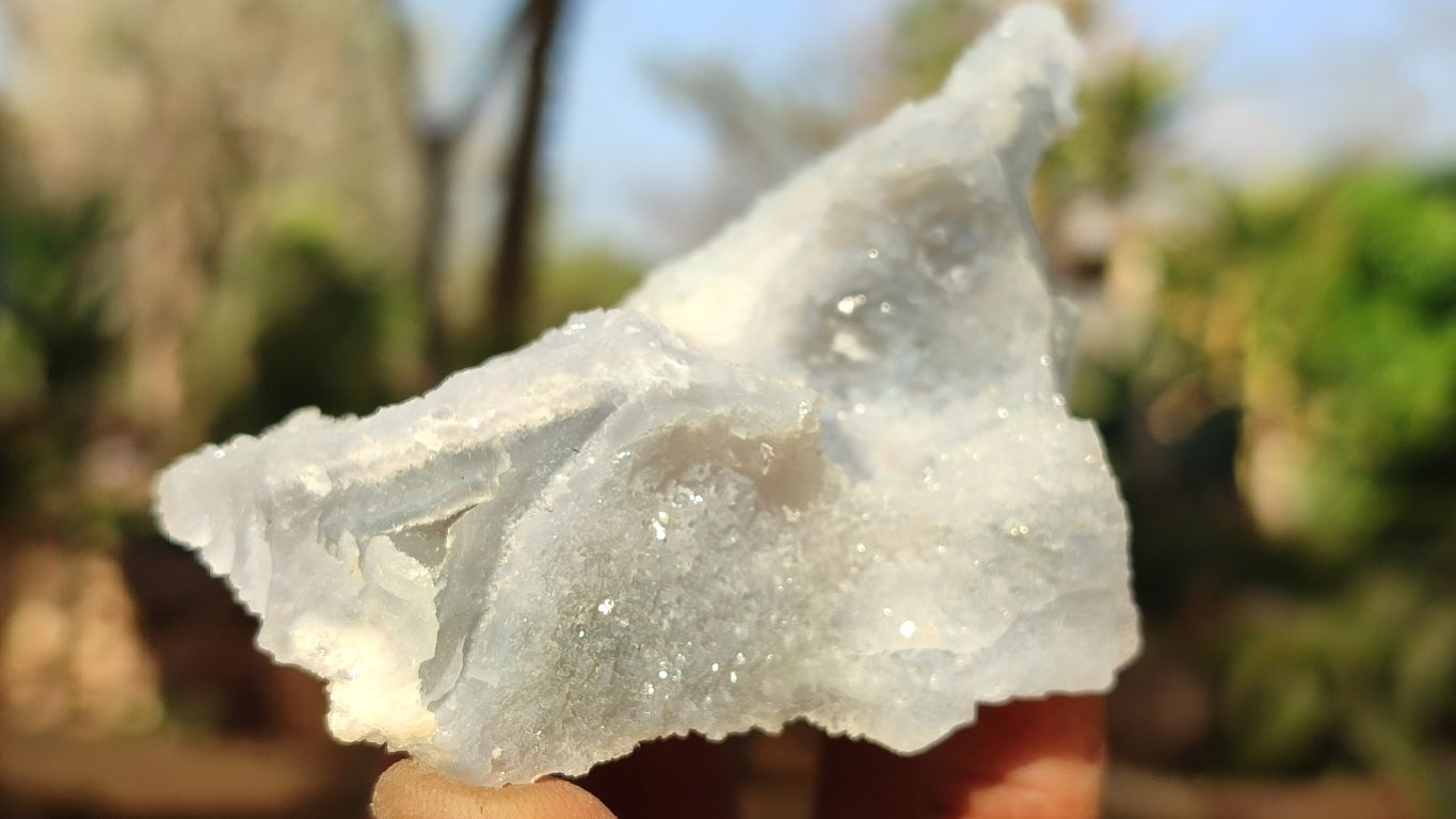 Natural Etched Blue Chalcedony Specimens  x 5 From Nsanje, Malawi - Toprock Gemstones and Minerals 