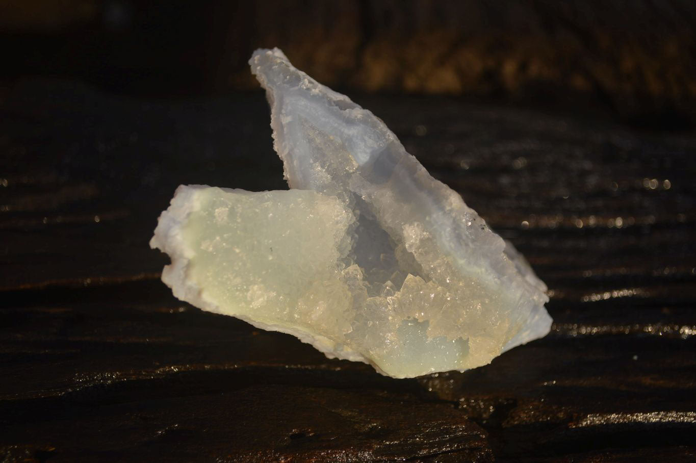Natural Etched Blue Chalcedony Specimens  x 6 From Nsanje, Malawi - Toprock Gemstones and Minerals 