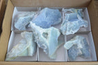 Natural Etched Blue Chalcedony Specimens  x 6 From Nsanje, Malawi - Toprock Gemstones and Minerals 