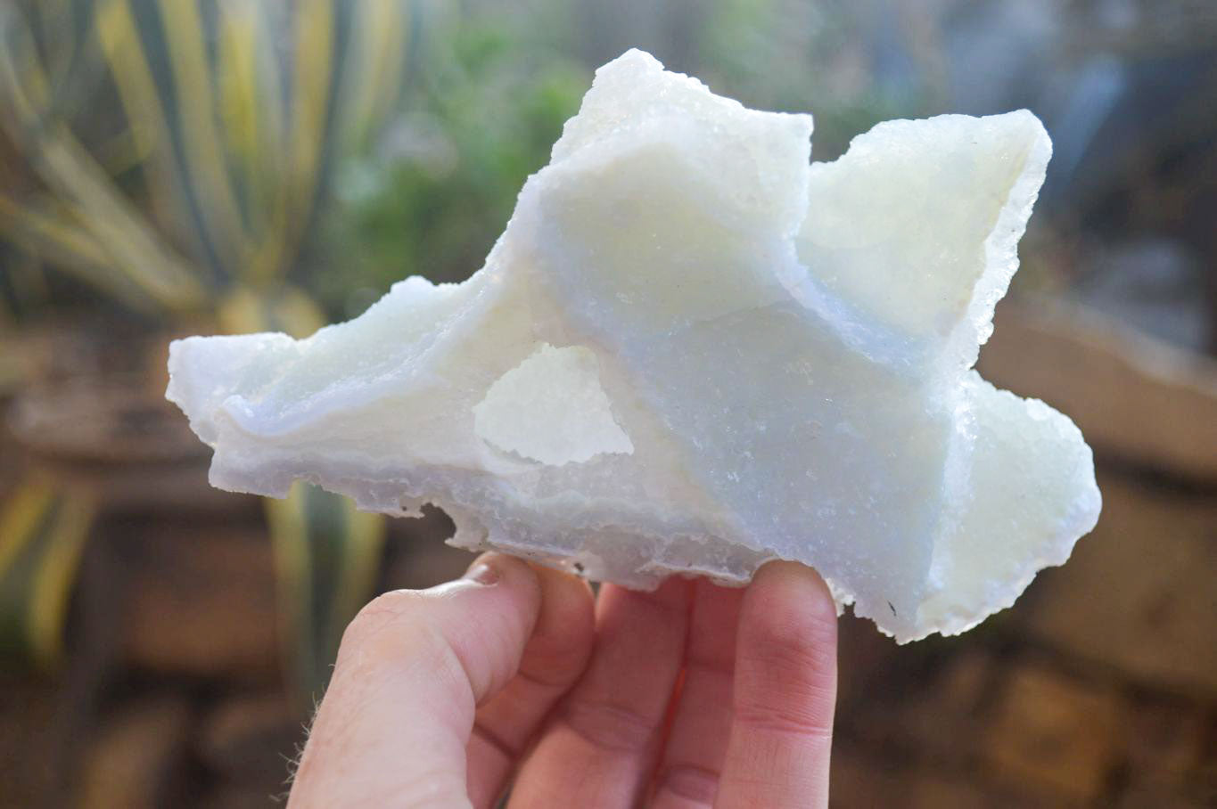 Natural Etched Blue Chalcedony Specimens  x 6 From Nsanje, Malawi - Toprock Gemstones and Minerals 