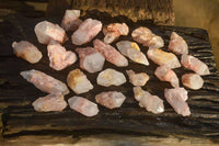 Natural Pink Hematoid Candle Quartz Crystals  x 35 From Madagascar - Toprock Gemstones and Minerals 