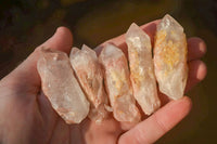 Natural Pink Hematoid Candle Quartz Crystals  x 35 From Madagascar - Toprock Gemstones and Minerals 
