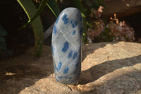 Polished Blue Spotted Spinel Quartz Standing Free Forms x 2 From Madagascar - Toprock Gemstones and Minerals 
