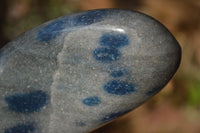 Polished Blue Spotted Spinel Quartz Standing Free Forms x 2 From Madagascar - Toprock Gemstones and Minerals 