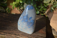 Polished Blue Spotted Spinel Quartz Standing Free Forms x 2 From Madagascar - Toprock Gemstones and Minerals 