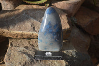Polished Blue Spotted Spinel Quartz Standing Free Forms x 2 From Madagascar - Toprock Gemstones and Minerals 