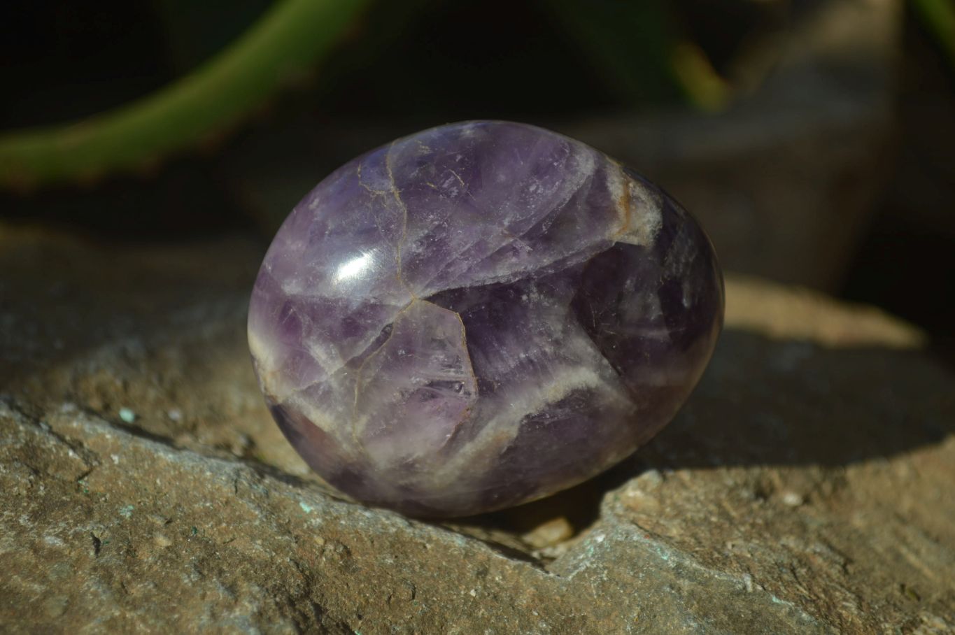 Polished Dream Amethyst Galet / Palm Stones x 12 From Madagascar - Toprock Gemstones and Minerals 
