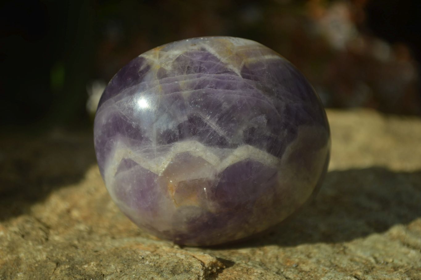 Polished Dream Amethyst Galet / Palm Stones x 12 From Madagascar - Toprock Gemstones and Minerals 
