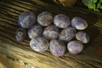 Polished Dream Amethyst Galet / Palm Stones x 12 From Madagascar - Toprock Gemstones and Minerals 