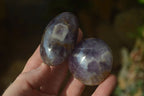 Polished Dream Amethyst Galet / Palm Stones x 12 From Madagascar - Toprock Gemstones and Minerals 