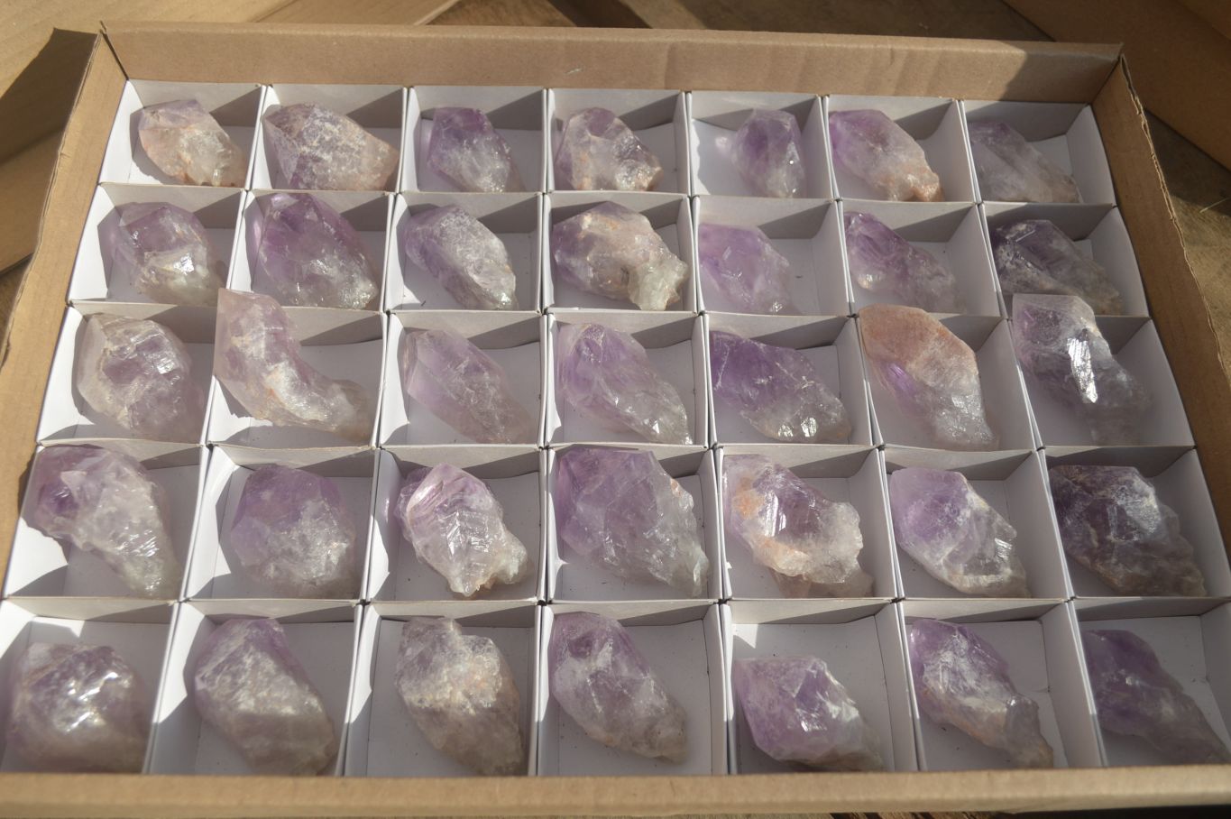 Natural Jacaranda Amethyst Crystals x 35 From Mumbwe, Zambia - Toprock Gemstones and Minerals 