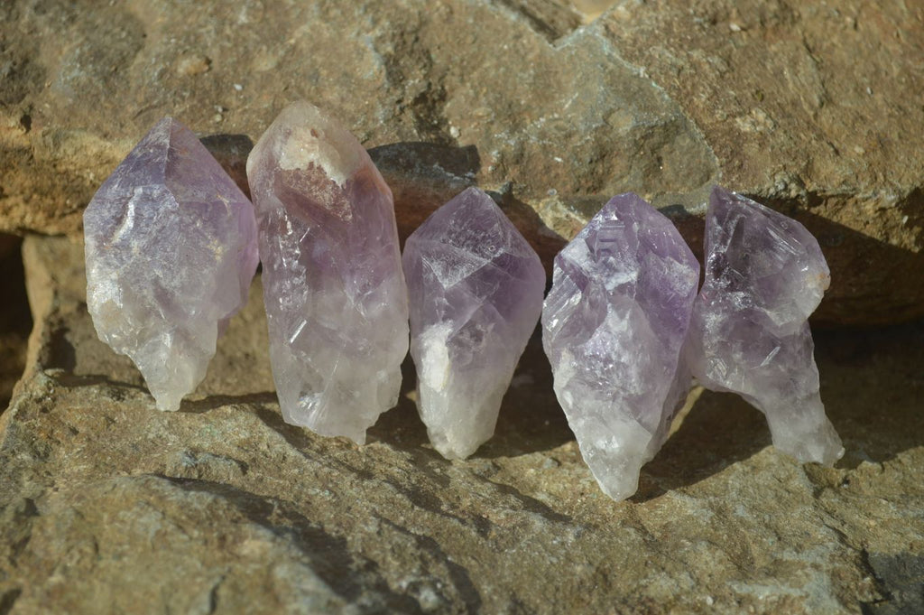 Natural Jacaranda Amethyst Crystals x 35 From Mumbwe, Zambia - Toprock Gemstones and Minerals 
