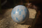 Polished Blue Spotted Spinel Quartz Spheres x 2 From Madagascar - Toprock Gemstones and Minerals 