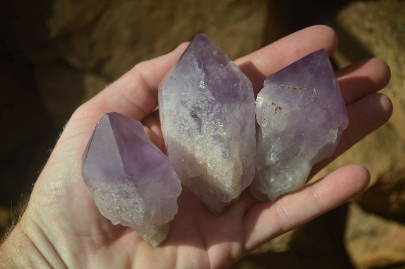 Polished Amethyst Crystals x 12 From Mumbwe, Zambia - Toprock Gemstones and Minerals 