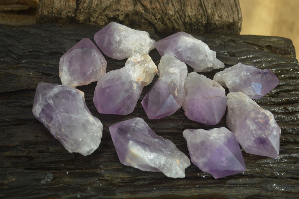 Polished Amethyst Crystals x 12 From Mumbwe, Zambia - Toprock Gemstones and Minerals 