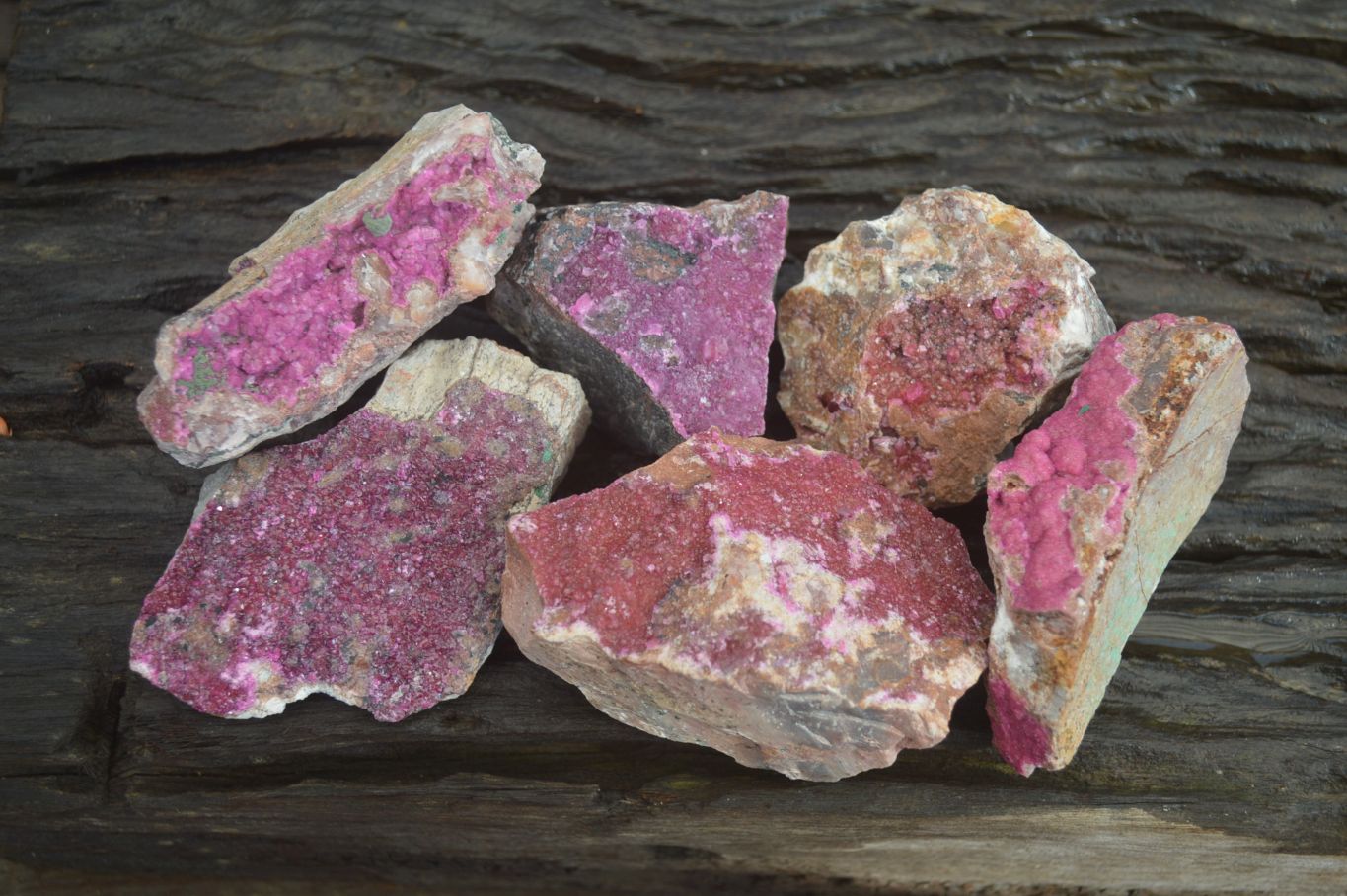 Natural Pink Salrose Cobaltion Dolomite Specimens x 6 From Kakanda, Congo - Toprock Gemstones and Minerals 