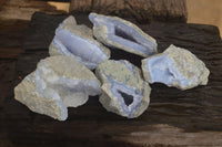 Natural Blue Lace Agate Geode Specimens  x 5 From Nsanje, Malawi - Toprock Gemstones and Minerals 