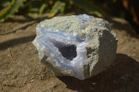 Natural Blue Lace Agate Geode Specimens  x 5 From Nsanje, Malawi - Toprock Gemstones and Minerals 