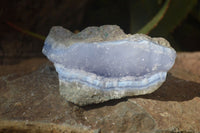Natural Blue Lace Agate Geode Specimens  x 5 From Nsanje, Malawi - Toprock Gemstones and Minerals 