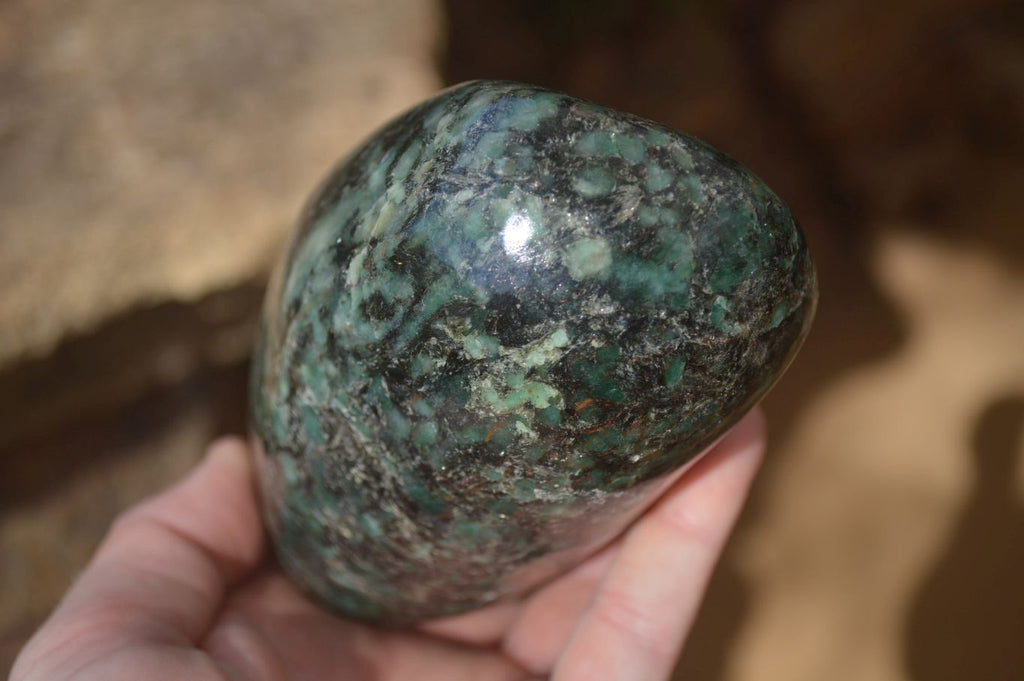 Polished Rare Emerald Mica In Matrix Standing Free Forms x 1 From Mutoko, Zimbabwe - Toprock Gemstones and Minerals 